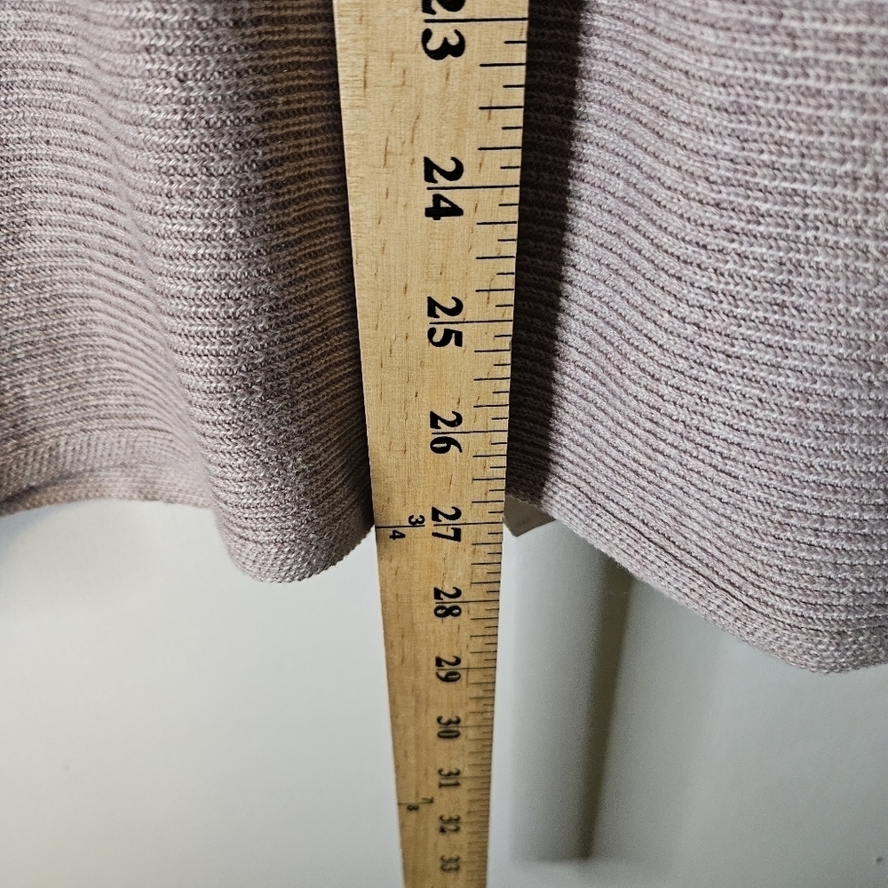 Ella Moss Size Medium V-Neck Sweater Ribbed Light Purple - Picture 7 of 10